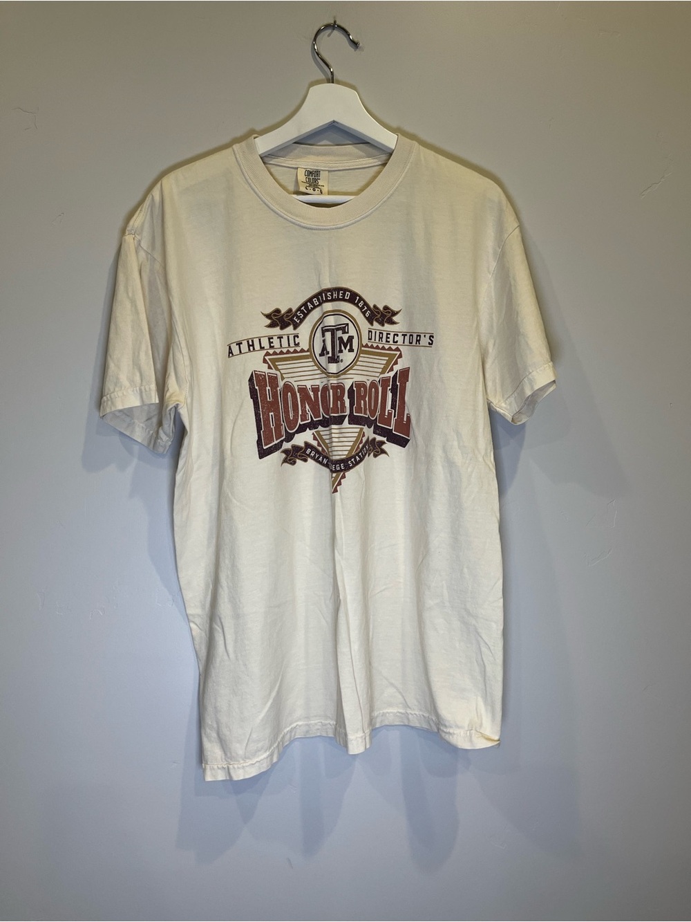 Comfort Colors White Short-Sleeve 'Honor Roll' Graphic Tee